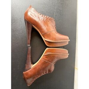 UGG Jamison Womens 6.5 Brown Leather Sheepskin Platform Booties 1001318